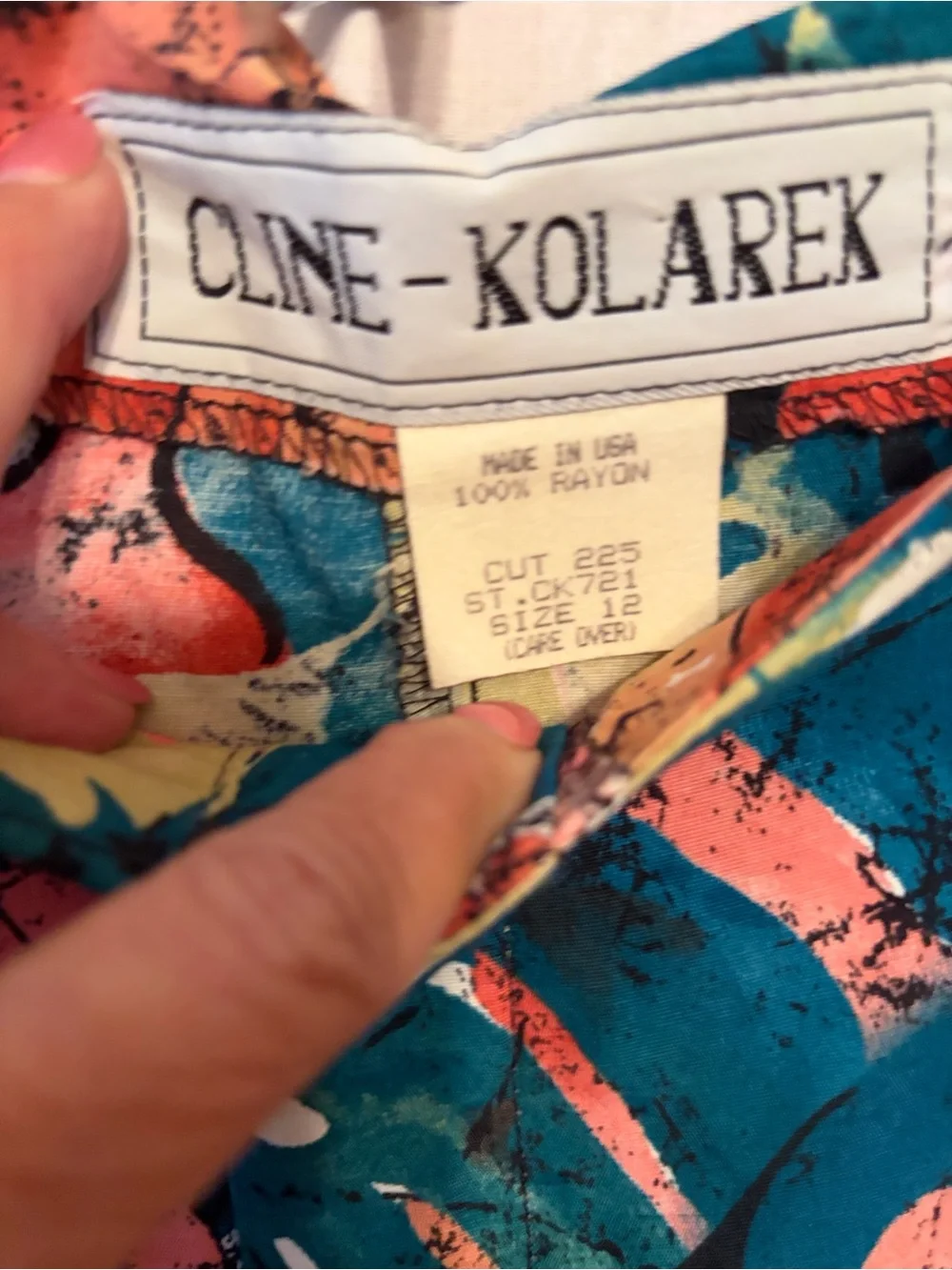 Tropical Print High-Waist Shorts - Coral, Teal, Yellow